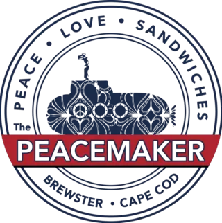 The Peacemaker logo: a paisley submarine flying a peace sign